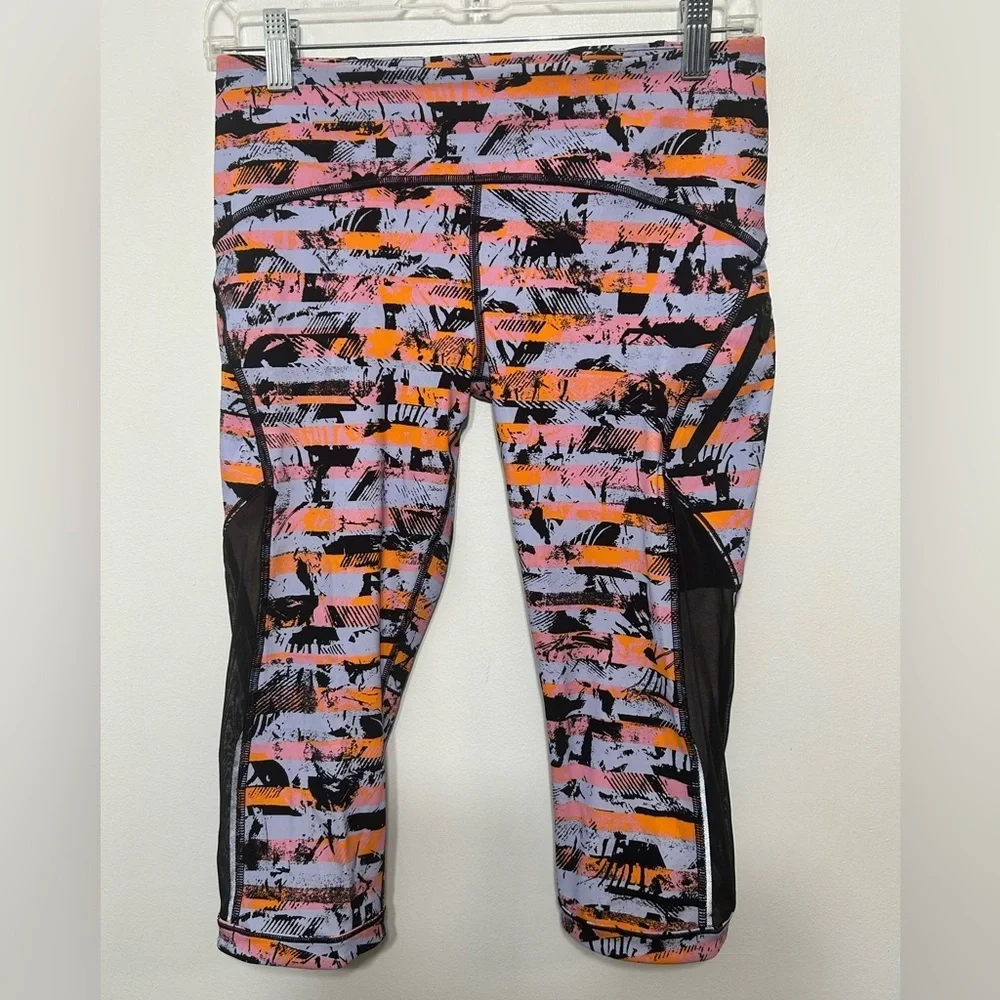 Lululemon Sun Runner Crop Inversion Multi Color Cropped Leggings